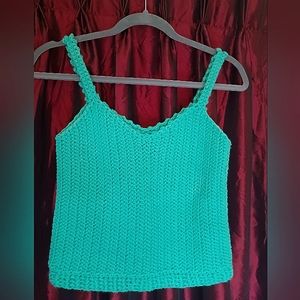 Crochet cropped tank top